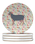Lykoi #3 Cat Christmas Large Sandstone Coasters Pack of 4