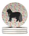 Maine Coon #2 Cat Christmas Large Sandstone Coasters Pack of 4