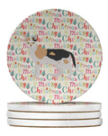Malayan #1 Cat Christmas Large Sandstone Coasters Pack of 4