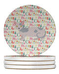 Minskin Cat Christmas Large Sandstone Coasters Pack of 4