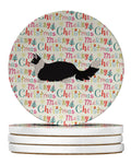 Napoleon #2 Cat Christmas Large Sandstone Coasters Pack of 4