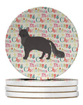 Nebelung #1 Cat Christmas Large Sandstone Coasters Pack of 4