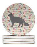 Nebelung #2 Cat Christmas Large Sandstone Coasters Pack of 4
