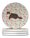 Norwegian Forest Cat Christmas Large Sandstone Coasters Pack of 4