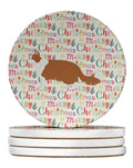 Norwegian Forest #2 Cat Christmas Large Sandstone Coasters Pack of 4