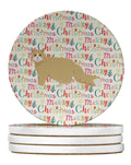 Oregon Rex Cat Christmas Large Sandstone Coasters Pack of 4