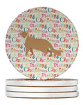 Oriental Longhair #2 Cat Christmas Large Sandstone Coasters Pack of 4