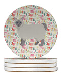 Owyhee Bob #1 Cat Christmas Large Sandstone Coasters Pack of 4