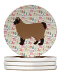 Owyhee Bob #2 Cat Christmas Large Sandstone Coasters Pack of 4