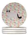 Ragamuffin #1 Cat Christmas Large Sandstone Coasters Pack of 4
