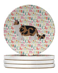Ragamuffin #2 Cat Christmas Large Sandstone Coasters Pack of 4