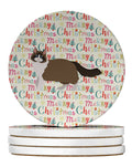 Ragdoll #1 Cat Christmas Large Sandstone Coasters Pack of 4