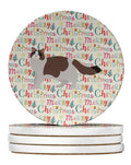 Ragdoll #3 Cat Christmas Large Sandstone Coasters Pack of 4