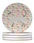 Siamese modern #1 Cat Christmas Large Sandstone Coasters Pack of 4