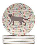 Siamese Traditional #1 Cat Christmas Large Sandstone Coasters Pack of 4