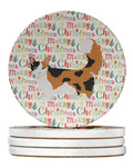 Skookum Cat Christmas Large Sandstone Coasters Pack of 4
