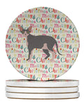 Sphynx #2 Cat Christmas Large Sandstone Coasters Pack of 4