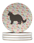 York Chocolate #2 Cat Christmas Large Sandstone Coasters Pack of 4