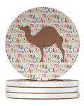 F1 Hybrid Camel Christmas Large Sandstone Coasters Pack of 4