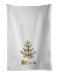Australian Shepherd Red and White #2 Christmas Kitchen Towel Set of 2 White Dish Towels Decorative Bathroom Hand towel for Hand, Face, Hair, Yoga, Tea, Dishcloth, 19 X 28", White