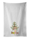 Chihuahua Cream Christmas Kitchen Towel Set of 2 White Dish Towels Decorative Bathroom Hand towel for Hand, Face, Hair, Yoga, Tea, Dishcloth, 19 X 28", White