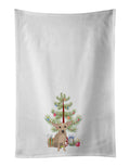 Chihuahua Silver Christmas Kitchen Towel Set of 2 White Dish Towels Decorative Bathroom Hand towel for Hand, Face, Hair, Yoga, Tea, Dishcloth, 19 X 28", White