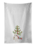 Doodle Cream #4 Christmas Kitchen Towel Set of 2 White Dish Towels Decorative Bathroom Hand towel for Hand, Face, Hair, Yoga, Tea, Dishcloth, 19 X 28", White