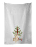 Doodle Fawn #2 Christmas Kitchen Towel Set of 2 White Dish Towels Decorative Bathroom Hand towel for Hand, Face, Hair, Yoga, Tea, Dishcloth, 19 X 28", White