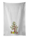 Doodle Fawn #4 Christmas Kitchen Towel Set of 2 White Dish Towels Decorative Bathroom Hand towel for Hand, Face, Hair, Yoga, Tea, Dishcloth, 19 X 28", White
