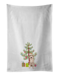 Doodle Fawn #5 Christmas Kitchen Towel Set of 2 White Dish Towels Decorative Bathroom Hand towel for Hand, Face, Hair, Yoga, Tea, Dishcloth, 19 X 28", White