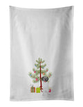 Doodle Silver #3 Christmas Kitchen Towel Set of 2 White Dish Towels Decorative Bathroom Hand towel for Hand, Face, Hair, Yoga, Tea, Dishcloth, 19 X 28", White