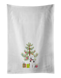 Doodle Silver and White #2 Christmas Kitchen Towel Set of 2 White Dish Towels Decorative Bathroom Hand towel for Hand, Face, Hair, Yoga, Tea, Dishcloth, 19 X 28", White
