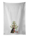 German Shepherd Puppy Christmas Kitchen Towel Set of 2 White Dish Towels Decorative Bathroom Hand towel for Hand, Face, Hair, Yoga, Tea, Dishcloth, 19 X 28", White
