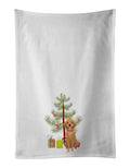 Golden Retriever Red #2 Christmas Kitchen Towel Set of 2 White Dish Towels Decorative Bathroom Hand towel for Hand, Face, Hair, Yoga, Tea, Dishcloth, 19 X 28", White