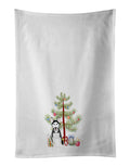 Siberian Husky Black and White #3 Christmas Kitchen Towel Set of 2 White Dish Towels Decorative Bathroom Hand towel for Hand, Face, Hair, Yoga, Tea, Dishcloth, 19 X 28", White