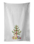 Labrador Retriever Yellow #2 Christmas Kitchen Towel Set of 2 White Dish Towels Decorative Bathroom Hand towel for Hand, Face, Hair, Yoga, Tea, Dishcloth, 19 X 28", White