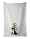 Pit Bull Black #3 Christmas Kitchen Towel Set of 2 White Dish Towels Decorative Bathroom Hand towel for Hand, Face, Hair, Yoga, Tea, Dishcloth, 19 X 28", White