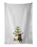 Pit Bull Brindle #1 Christmas Kitchen Towel Set of 2 White Dish Towels Decorative Bathroom Hand towel for Hand, Face, Hair, Yoga, Tea, Dishcloth, 19 X 28", White