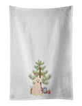 Poodle Toy Cream Christmas Kitchen Towel Set of 2 White Dish Towels Decorative Bathroom Hand towel for Hand, Face, Hair, Yoga, Tea, Dishcloth, 19 X 28", White
