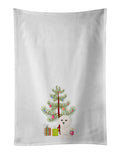 Poodle Toy White Christmas Kitchen Towel Set of 2 White Dish Towels Decorative Bathroom Hand towel for Hand, Face, Hair, Yoga, Tea, Dishcloth, 19 X 28", White