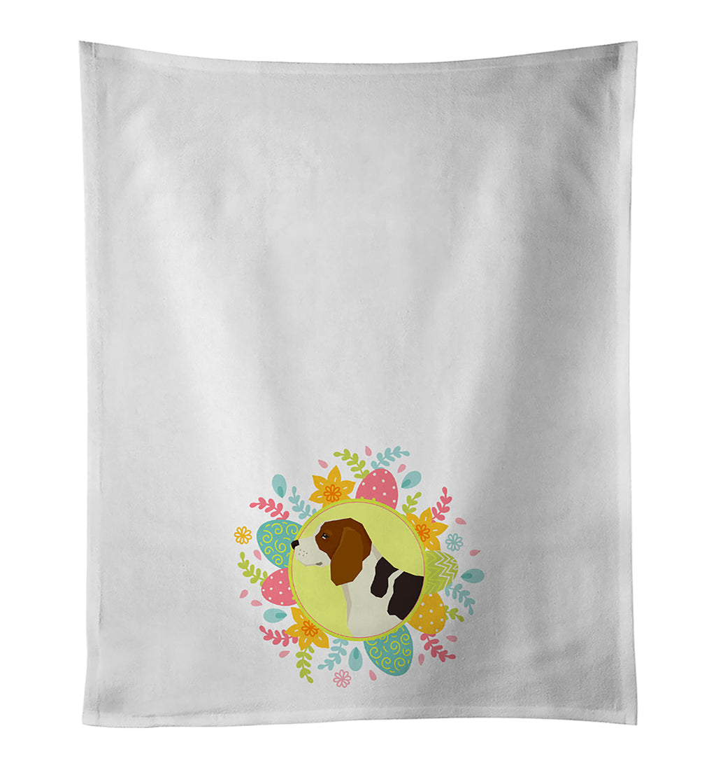 Beagle Easter Kitchen Towel Set of 2 White Dish Towels Decorative Bathroom Hand towel for Hand, Face, Hair, Yoga, Tea, Dishcloth, 19 X 28", White