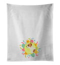 Chihuahua Easter Kitchen Towel Set of 2 White Dish Towels Decorative Bathroom Hand towel for Hand, Face, Hair, Yoga, Tea, Dishcloth, 19 X 28", White