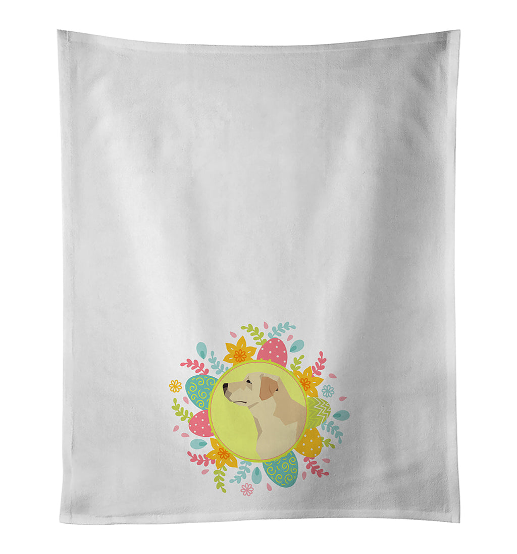 Labrador Retriever Easter Kitchen Towel Set of 2 White Dish Towels Decorative Bathroom Hand towel for Hand, Face, Hair, Yoga, Tea, Dishcloth, 19 X 28", White