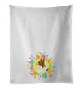 Papillon Easter Kitchen Towel Set of 2 White Dish Towels Decorative Bathroom Hand towel for Hand, Face, Hair, Yoga, Tea, Dishcloth, 19 X 28", White