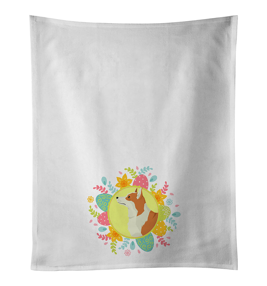 Pembroke Corgi Easter Kitchen Towel Set of 2 White Dish Towels Decorative Bathroom Hand towel for Hand, Face, Hair, Yoga, Tea, Dishcloth, 19 X 28", White