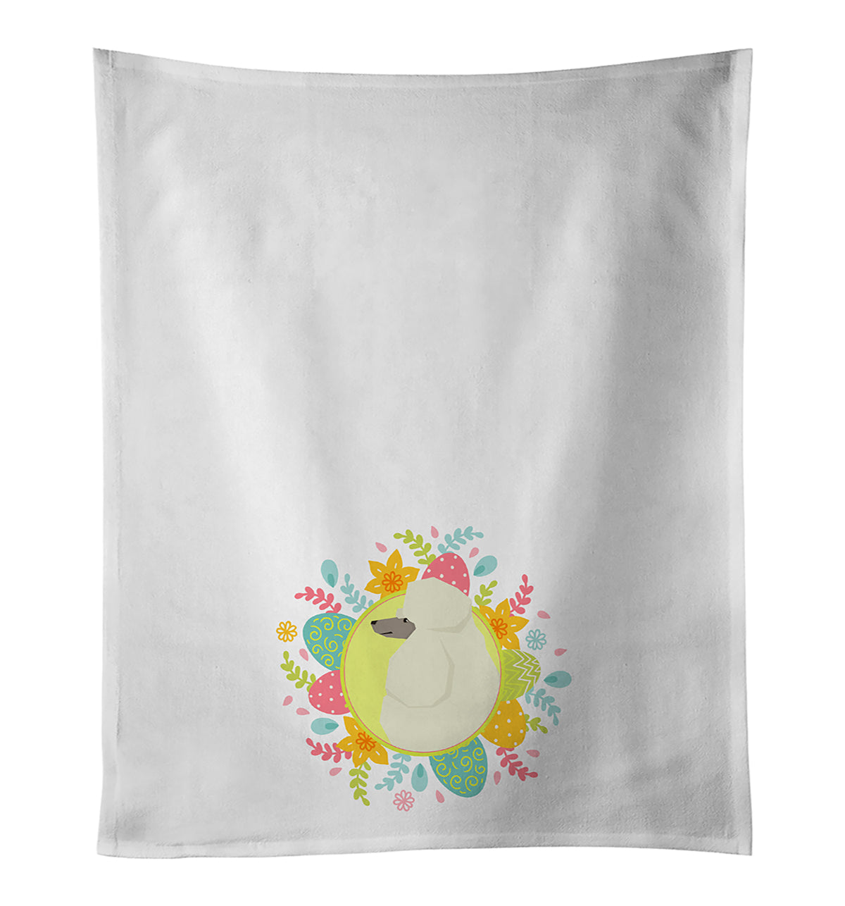 Poodle Easter Kitchen Towel Set of 2 White Dish Towels Decorative Bathroom Hand towel for Hand, Face, Hair, Yoga, Tea, Dishcloth, 19 X 28", White