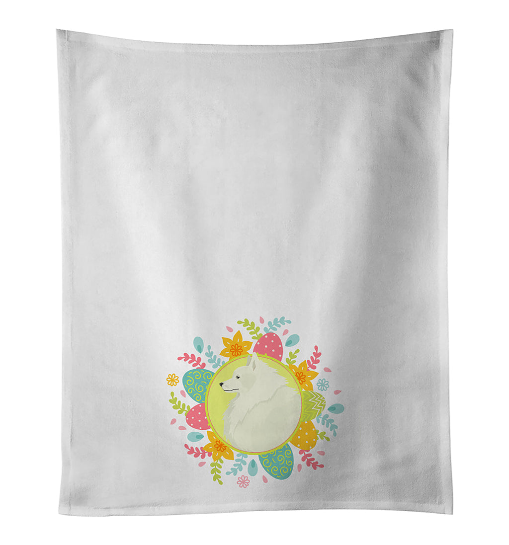 Spitz Easter Kitchen Towel Set of 2 White Dish Towels Decorative Bathroom Hand towel for Hand, Face, Hair, Yoga, Tea, Dishcloth, 19 X 28", White