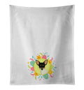 Toy Fox Terrier Easter Kitchen Towel Set of 2 White Dish Towels Decorative Bathroom Hand towel for Hand, Face, Hair, Yoga, Tea, Dishcloth, 19 X 28", White