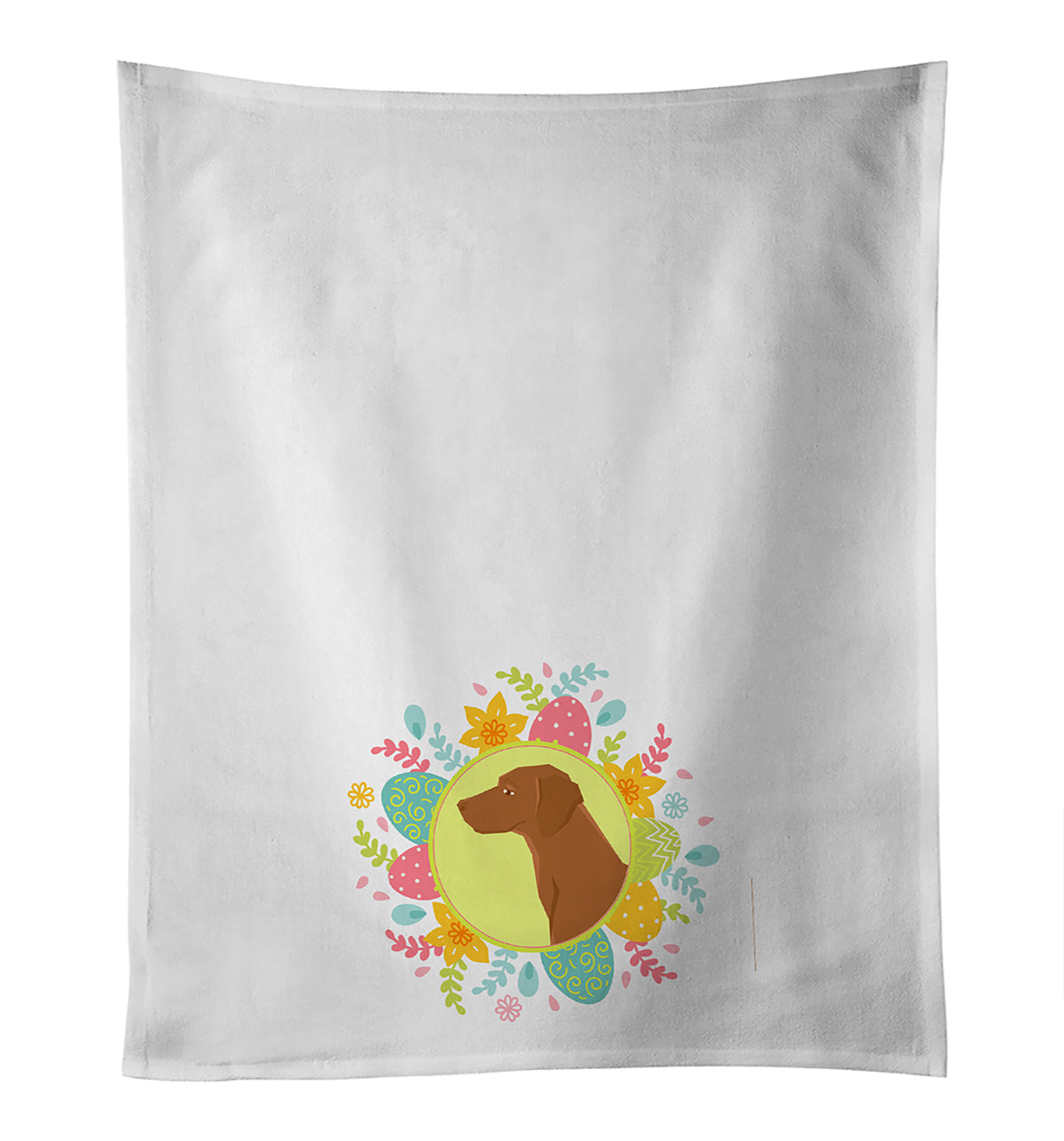 Vizsla Easter Kitchen Towel Set of 2 White Dish Towels Decorative Bathroom Hand towel for Hand, Face, Hair, Yoga, Tea, Dishcloth, 19 X 28", White