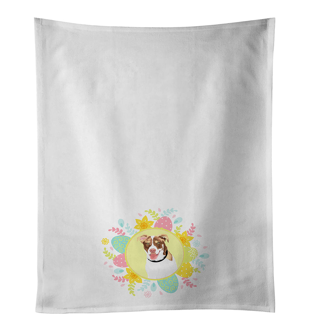 Australian Shepherd Red and White #2 Easter Kitchen Towel Set of 2 White Dish Towels Decorative Bathroom Hand towel for Hand, Face, Hair, Yoga, Tea, Dishcloth, 19 X 28", White